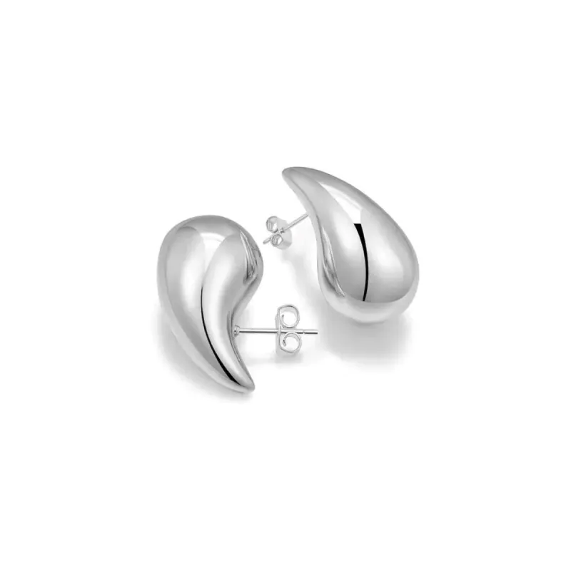 925 Sterling Silver Chunky Teardrop Hoop Earrings sold by Zulily