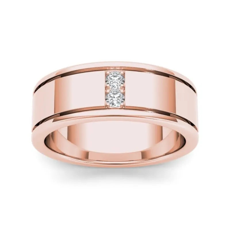 De Couer 14k Rose Gold 1/2ct TDW Diamond Men's Classic Wedding Band sold by Zulily