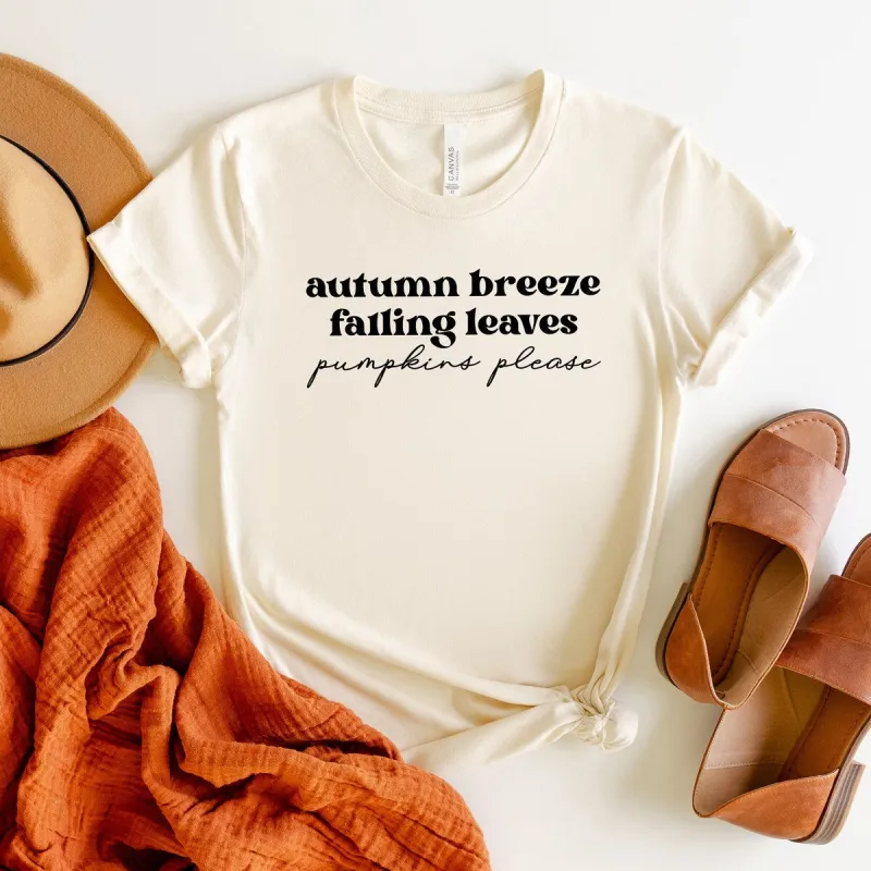 Autumn Breeze Falling Leaves Short Sleeve Crewnneck Tee sold by Zulily