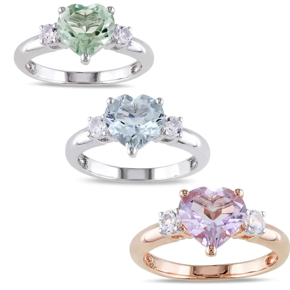 Miadora Sterling Silver Gemstone Heart Ring sold by Zulily