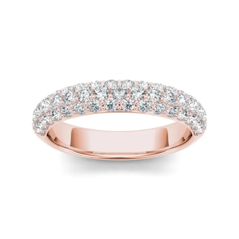 De Couer 14k Rose Gold 1 1/4ct TDW Diamond Women's Wedding Band sold by Zulily