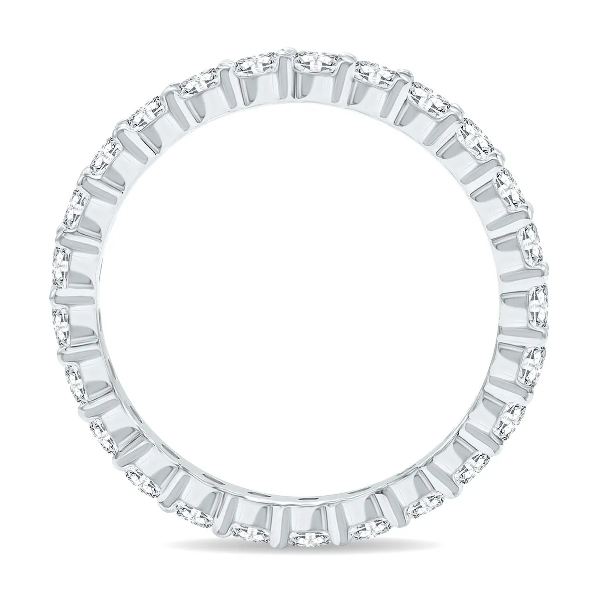 1 1/2 Carat TW Low Set Diamond Eternity Band in 10K White Gold sold by Zulily product image thumbnail 3