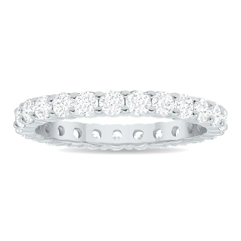 1 1/2 Carat TW Low Set Diamond Eternity Band in 10K White Gold sold by Zulily