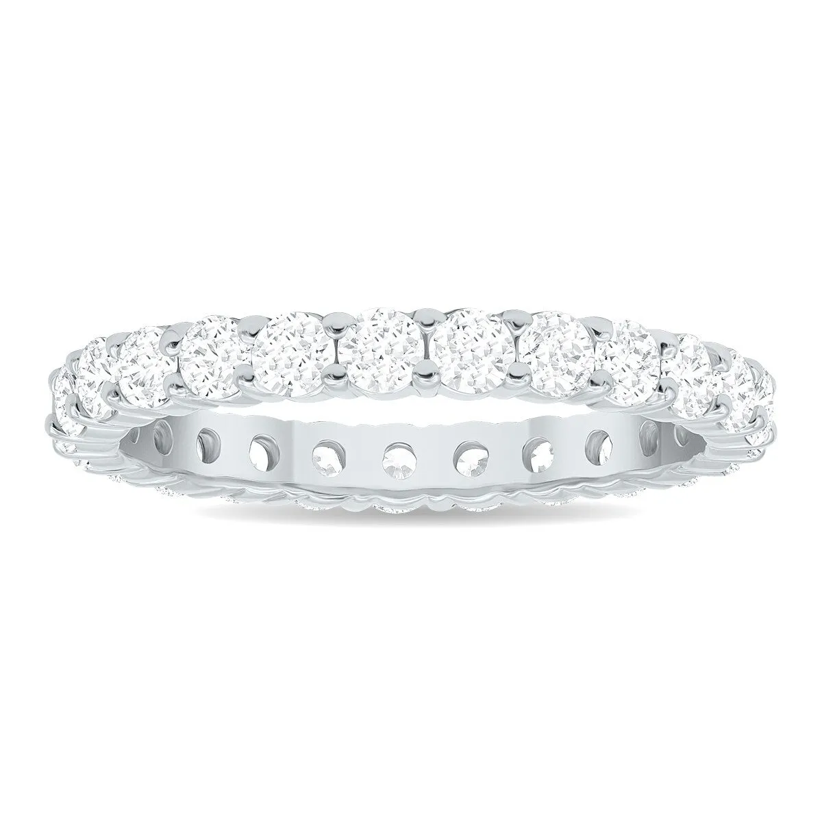 1 1/2 Carat TW Low Set Diamond Eternity Band in 10K White Gold sold by Zulily
