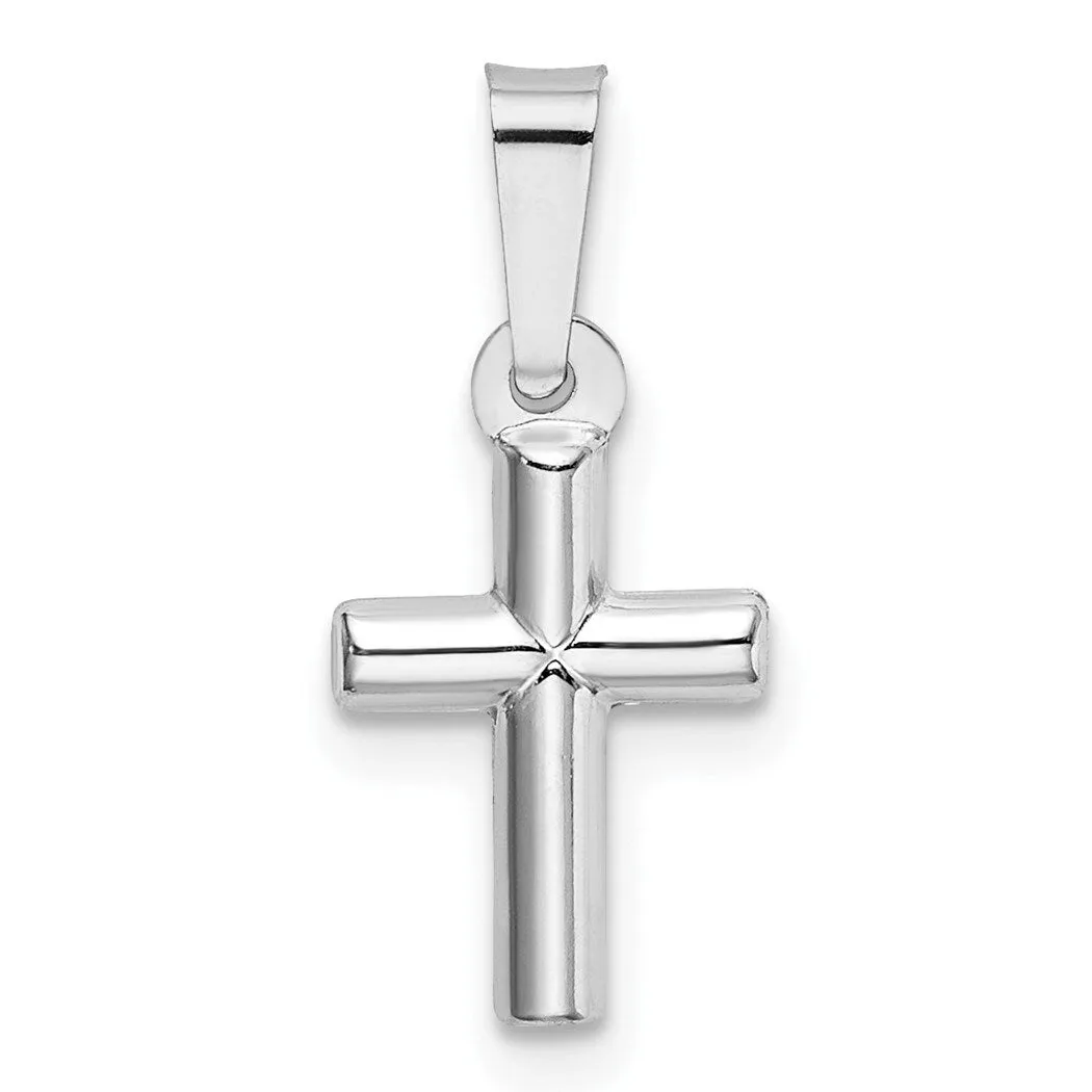 Curata 14k White Gold 18" Very Small Polished Cross Pendant Necklace - 8x13.5mm sold by Zulily product image thumbnail 4