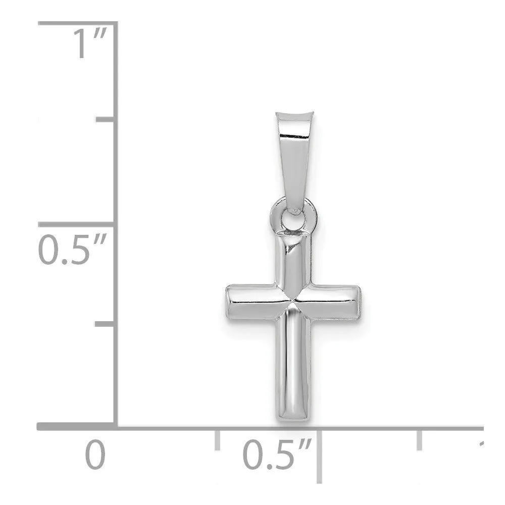 Curata 14k White Gold 18" Very Small Polished Cross Pendant Necklace - 8x13.5mm sold by Zulily product image thumbnail 2