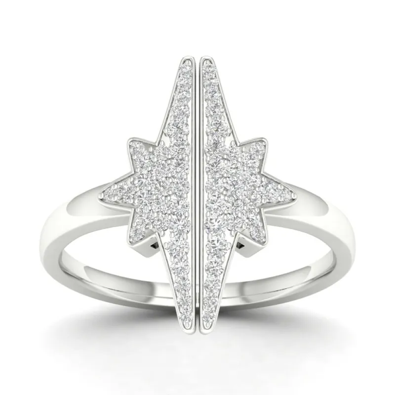 De Couer 10k Gold 1/4ct TDW Diamond Star Fashion Ring sold by Zulily