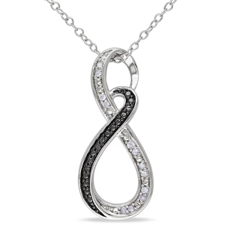 Miadora Sterling Silver Diamond Infinity Necklace sold by Zulily