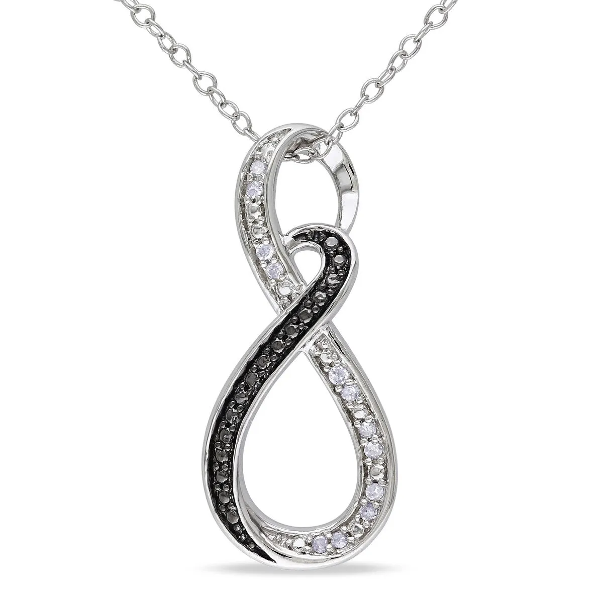 Miadora Sterling Silver Diamond Infinity Necklace sold by Zulily