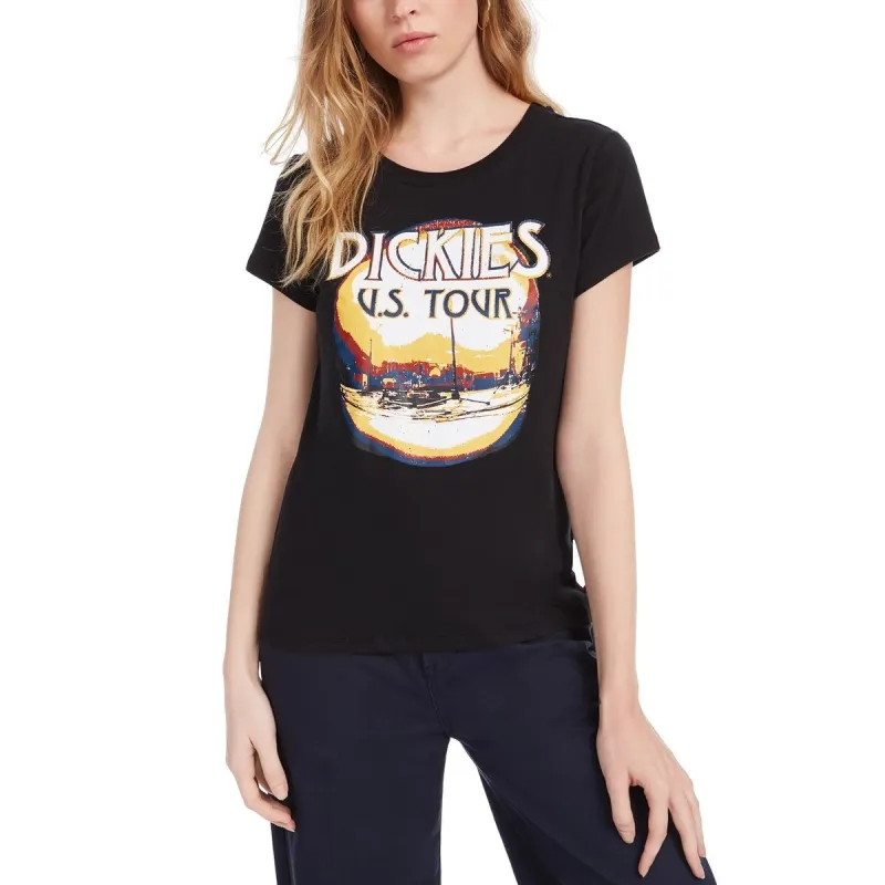 Dickies Women's Cotton Graphic-Print T-Shirt Black Size Large sold by Zulily