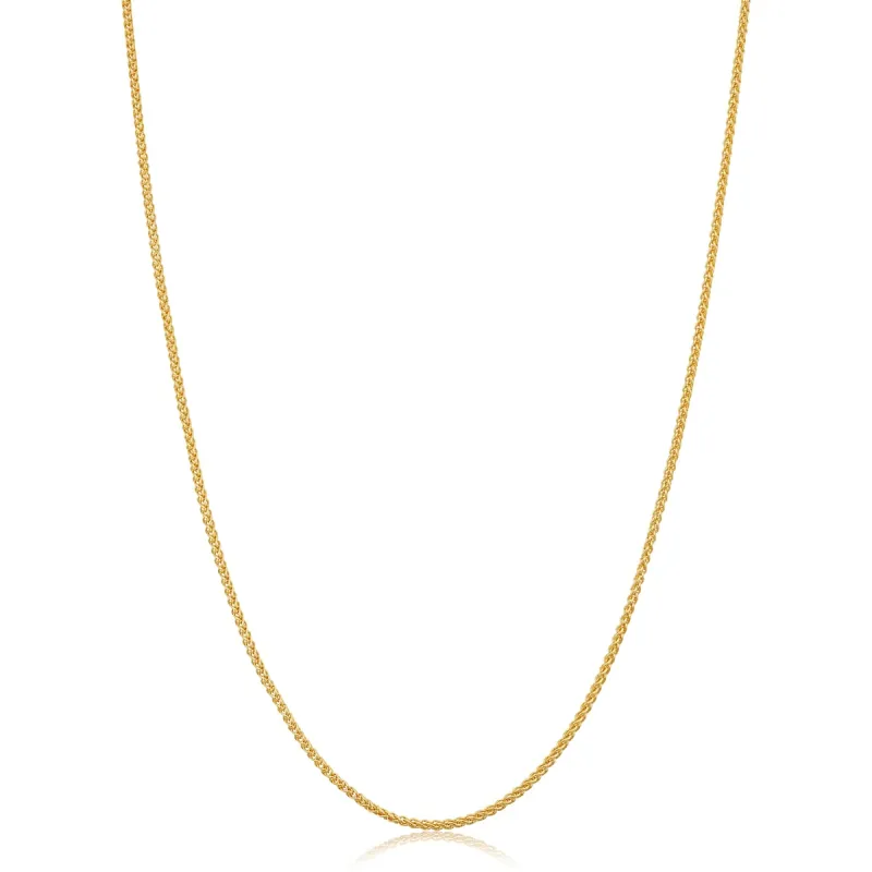 14k Yellow Gold Filled 1.2 mm Round Wheat Chain Necklace for Women (14 - 30 inches) sold by Zulily