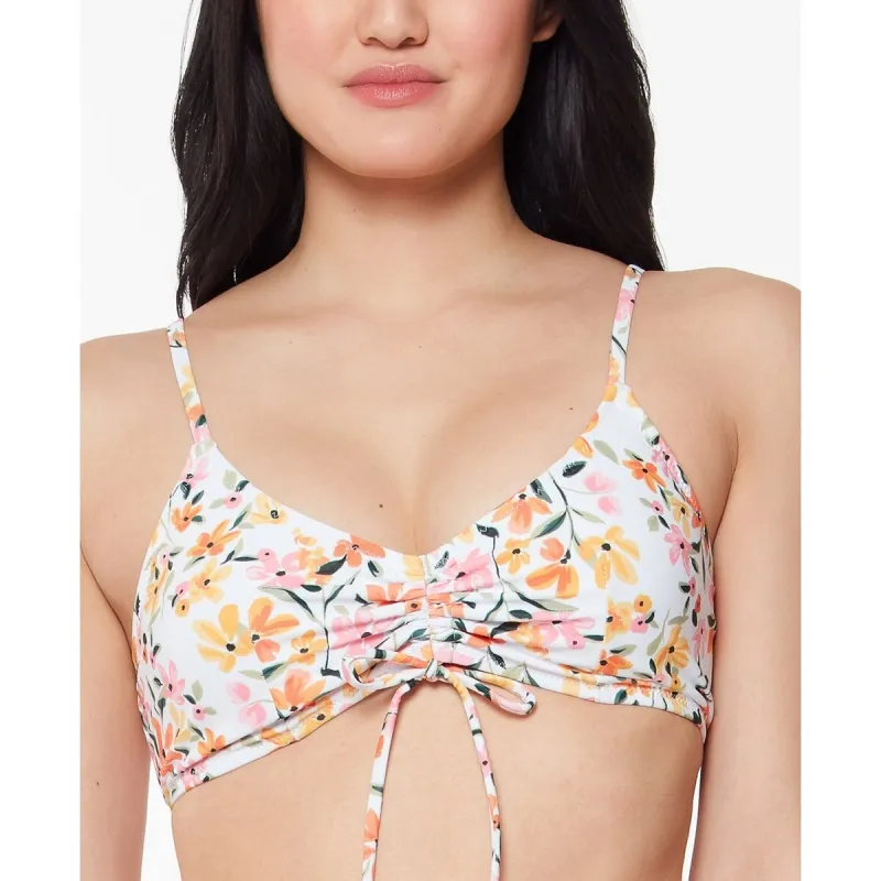 Jessica Simpson Women's Summer Dreaming Ruched Binkini Top Swimsuit Pink Size Small sold by Zulily