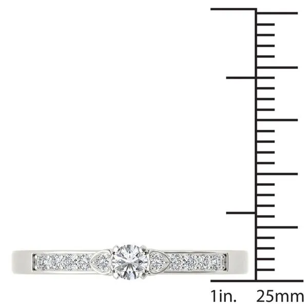 De Couer 10k White Gold 1/5ct TDW Diamond Classic Engagement Ring sold by Zulily product image thumbnail 4