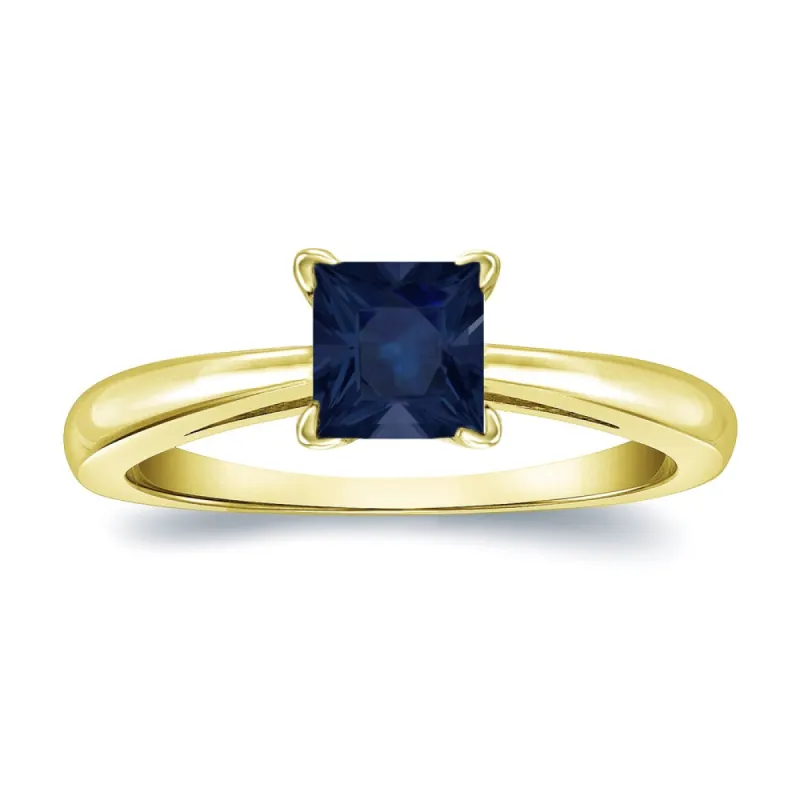 Auriya 14k Gold Princess-cut Sapphire Solitaire Engagement Ring 1/4ct TGW sold by Zulily