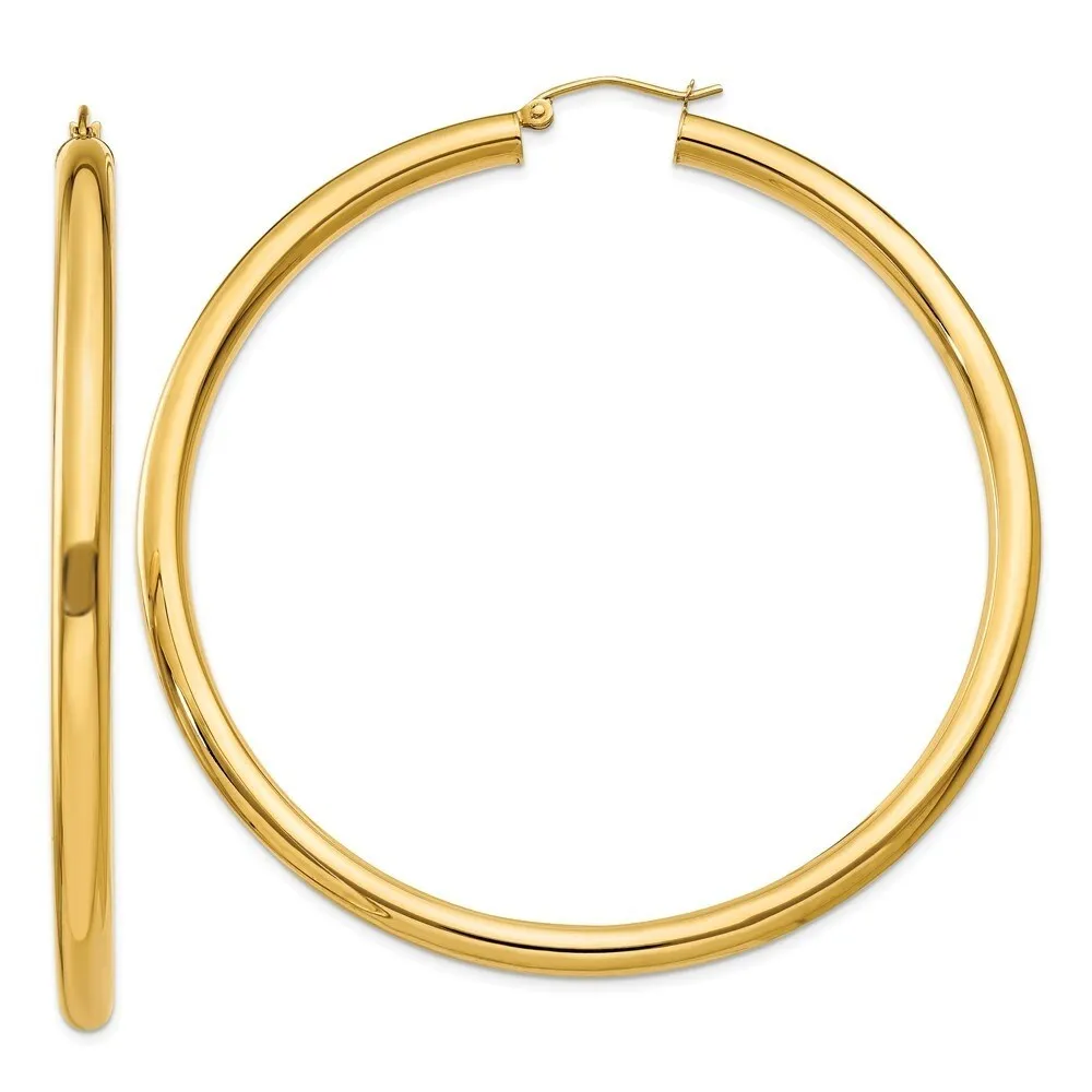 Curata 10k Yellow Gold 65x4mm Polished Extra Large Classic Tube Hoop Earrings sold by Zulily