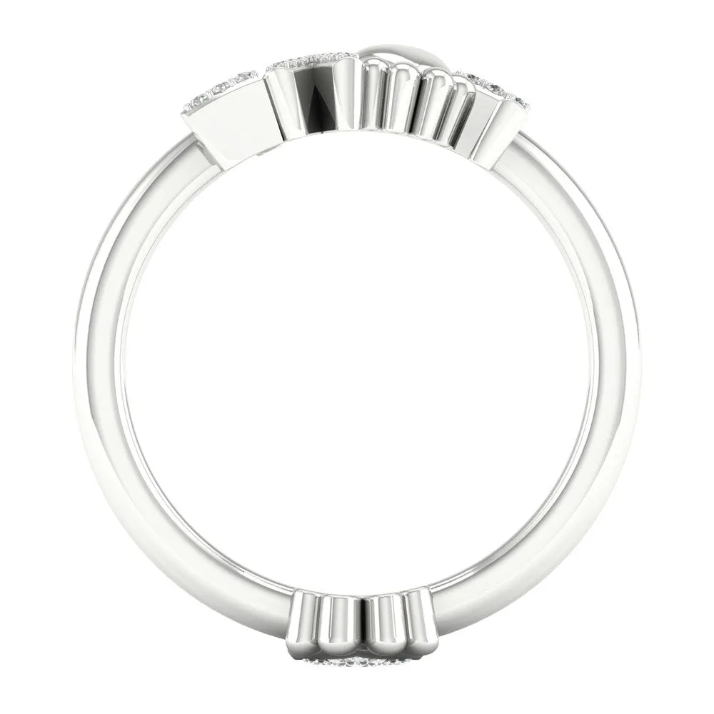 1/10ct TDW Diamond LOVE Ring in Sterling Silver by De Couer sold by Zulily product image thumbnail 4