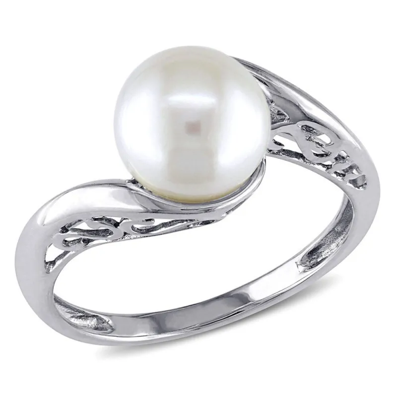 Miadora 10k White Gold Cultured Freshwater Pearl Ring (8-8.5 mm) sold by Zulily