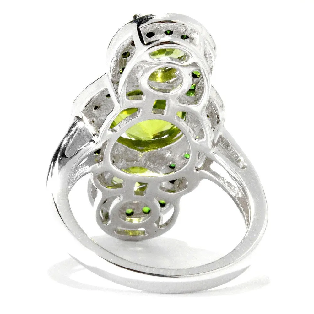 Sterling Silver Choice Gemstone Three Stone Halo Ring sold by Zulily product image thumbnail 3