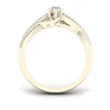 De Couer 1/4ct TDW Diamond Split Shank Ring - Yellow sold by Zulily