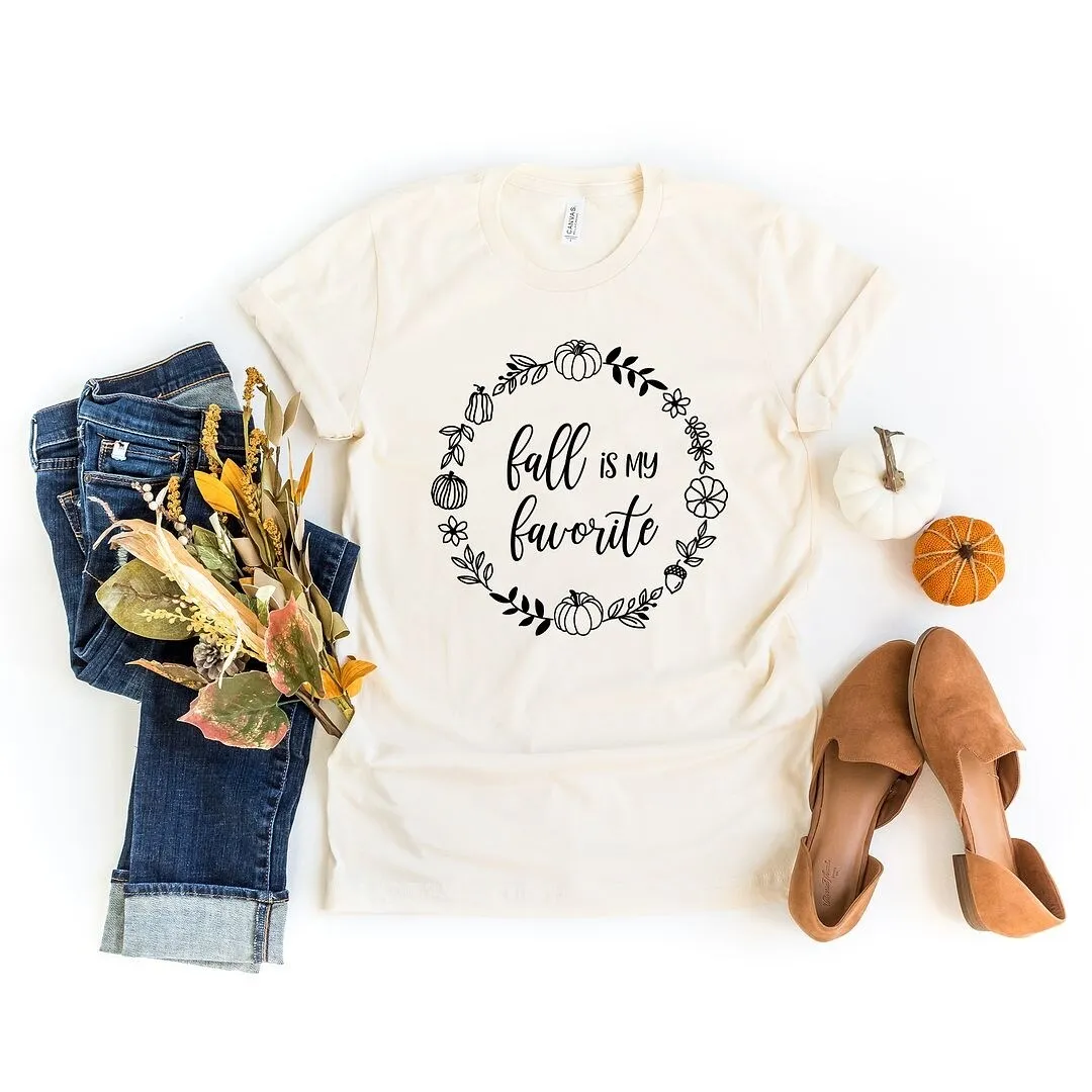 Fall Is My Favorite Circle Short Sleeve Tee sold by Zulily