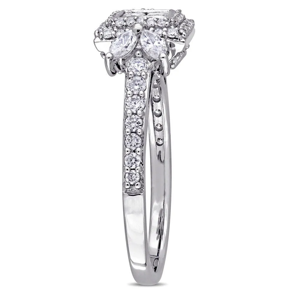 Miadora Signature Collection 14k White Gold 1ct TDW Multi-Shaped Diamond Quad Center Engagement Ring sold by Zulily product image thumbnail 2