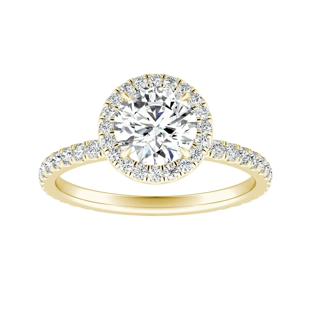 Auriya 14k Gold 1ctw Moissanite Halo Diamond Engagement Ring 5/8ct TDW sold by Zulily product image thumbnail 5