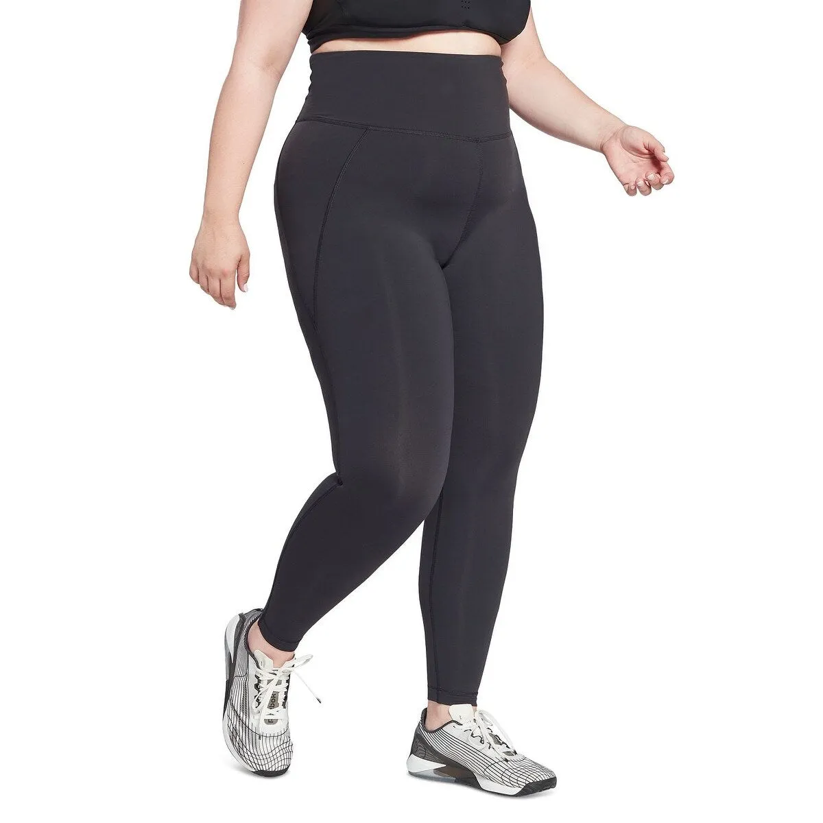 Reebok Women's Lux High Waisted Full Leggings Black Size 4X sold by Zulily product image thumbnail 2