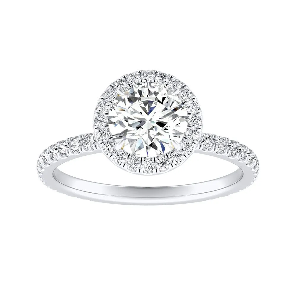 Auriya 14k Gold 1ctw Moissanite Halo Diamond Engagement Ring 5/8ct TDW sold by Zulily