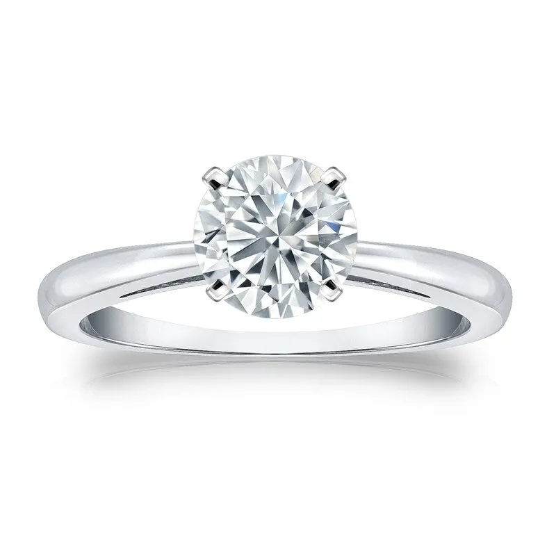 Auriya 1 1/2ctw Round Solitaire Diamond Engagement Ring 14K Gold GIA Certified sold by Zulily