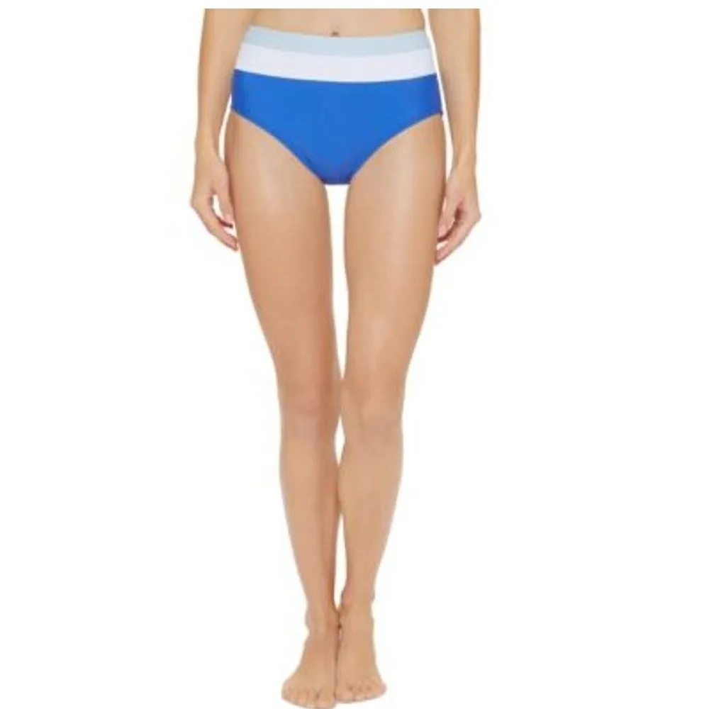 Dkny Women's Colorblocked High Waist Bikini Bottoms Swimsuit Blue sold by Zulily product image thumbnail 4