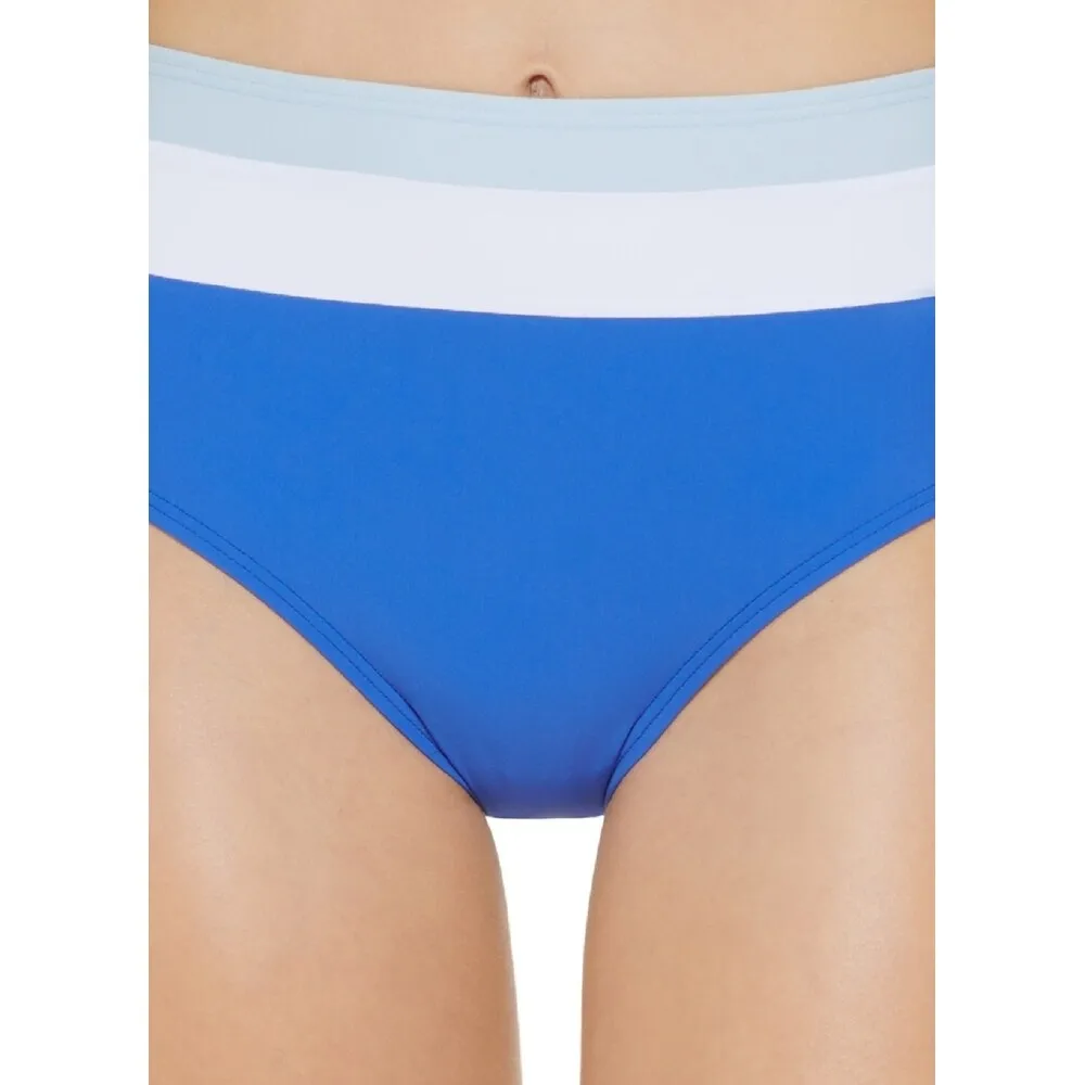 Dkny Women's Colorblocked High Waist Bikini Bottoms Swimsuit Blue sold by Zulily product image thumbnail 3