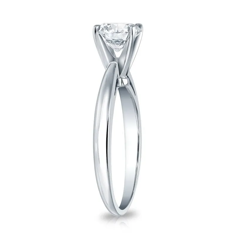 Auriya 1 1/2ctw Round Solitaire Diamond Engagement Ring 14K Gold GIA Certified sold by Zulily product image thumbnail 3