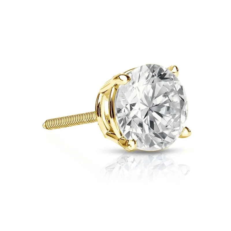 Auriya 14k Gold 3/4ct TDW Round SINGLE STUD (1) Diamond Earring sold by Zulily