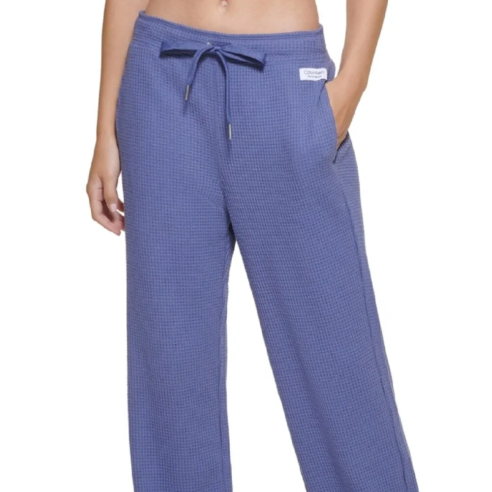 Calvin Klein Women's High Waisted Relaxed Leg Pants Blue Size Large sold by Zulily product image thumbnail 2