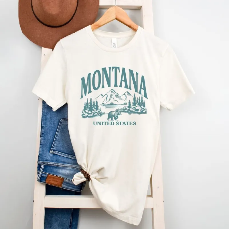 Montana Forest Scene Short Sleeve Tee sold by Zulily