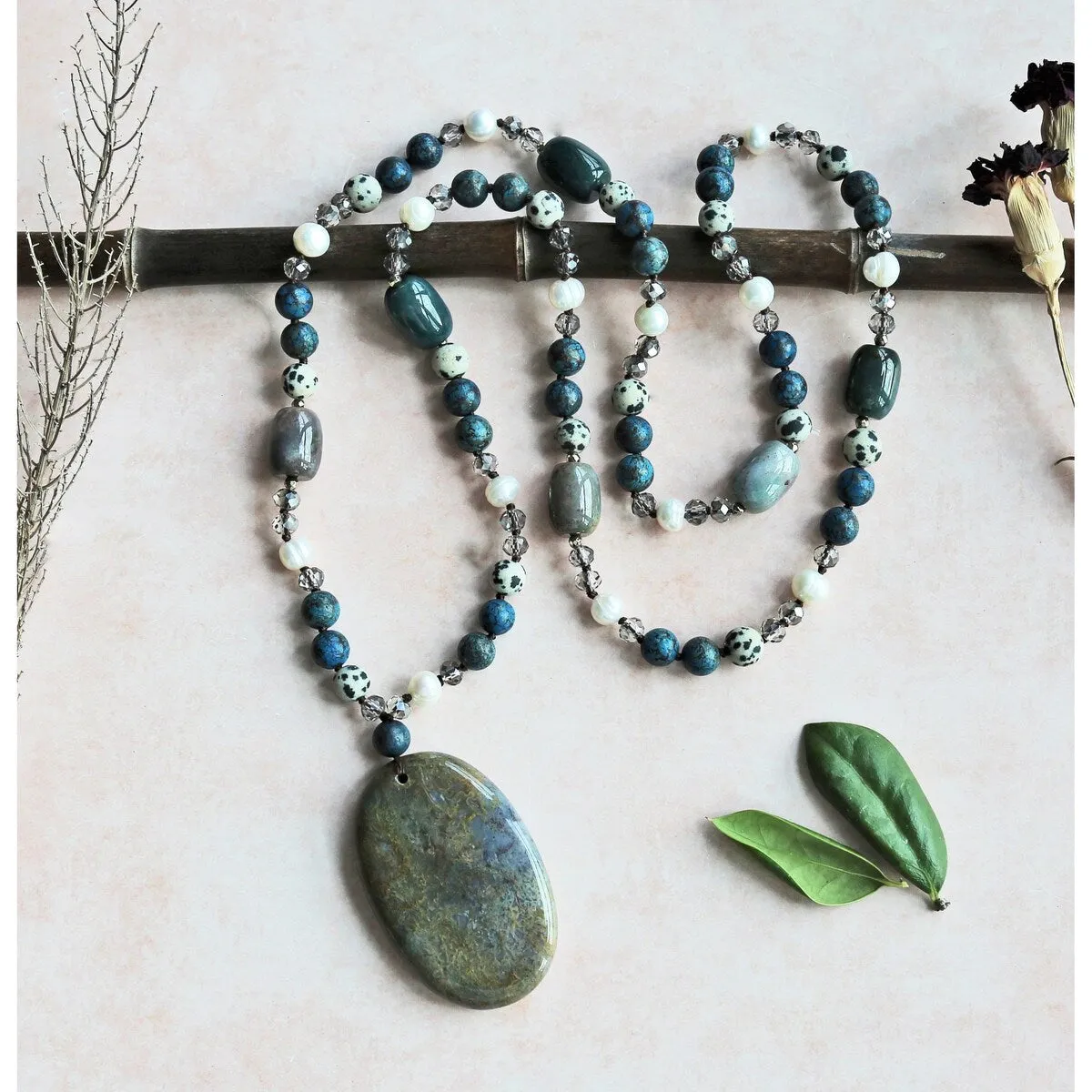 Indian Agate Oval Necklace sold by Zulily product image thumbnail 2
