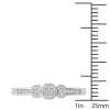 De Couer IGI Certified 10k White Gold 1/5ct TDW Diamond Cluster Engagement Ring sold by Zulily