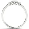 De Couer IGI Certified 10k White Gold 1/5ct TDW Diamond Cluster Engagement Ring sold by Zulily