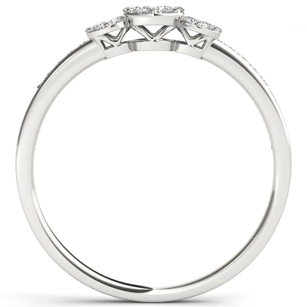 De Couer IGI Certified 10k White Gold 1/5ct TDW Diamond Cluster Engagement Ring sold by Zulily product image thumbnail 3