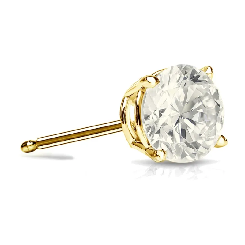 Auriya 14k Gold 1ct TDW Round SINGLE STUD (1) Diamond Earring sold by Zulily