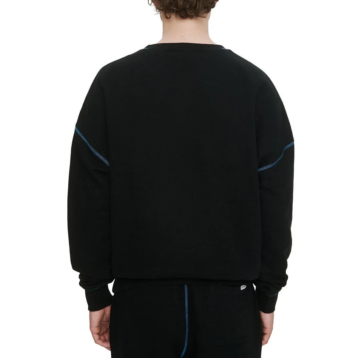 Eleven Paris Men's Contrast Seams Fleece Sweatshirt Black Size Medium sold by Zulily product image thumbnail 2