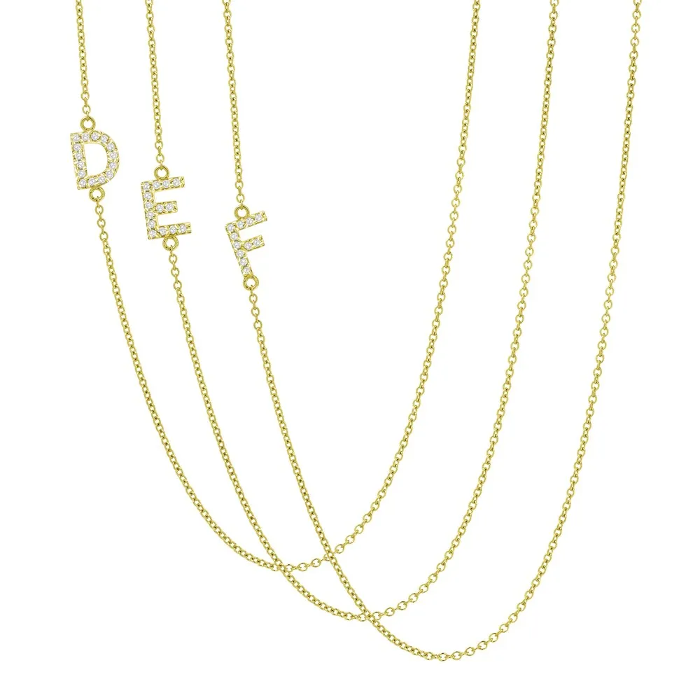 Auriya 14k Gold 1/10ct TDW Initial Diamond Necklace (H-I, I1-I2) sold by Zulily product image thumbnail 3