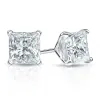 Auriya 18-karat Gold Lab Grown 1.80 carat TDW Princess Diamond Stud Earrings 4-Prong Martini Screw-back sold by Zulily