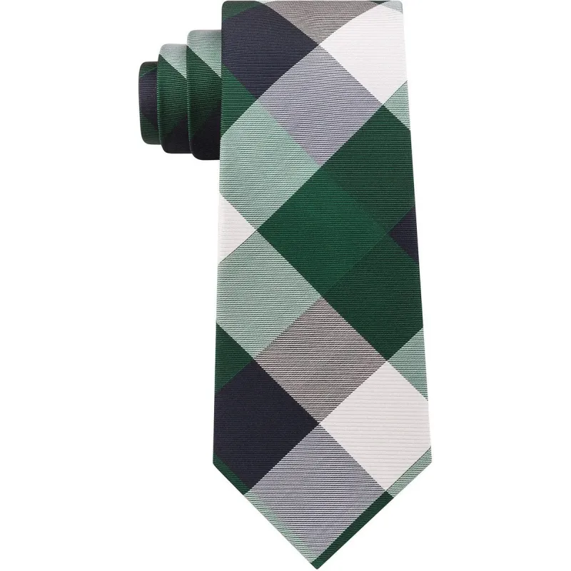 Tommy Hilfiger Men's Bold Plaid Silk Tie Blue Size Regular made by Tommy Hilfiger