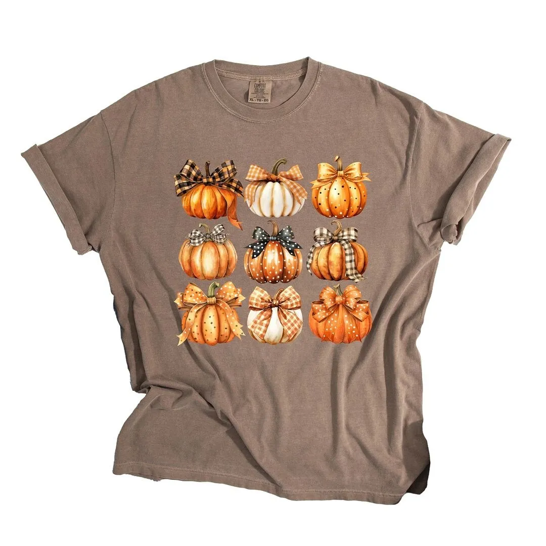 Coquette Fall Pumpkin Chart Garment Dyed Tee sold by Zulily product image thumbnail 2