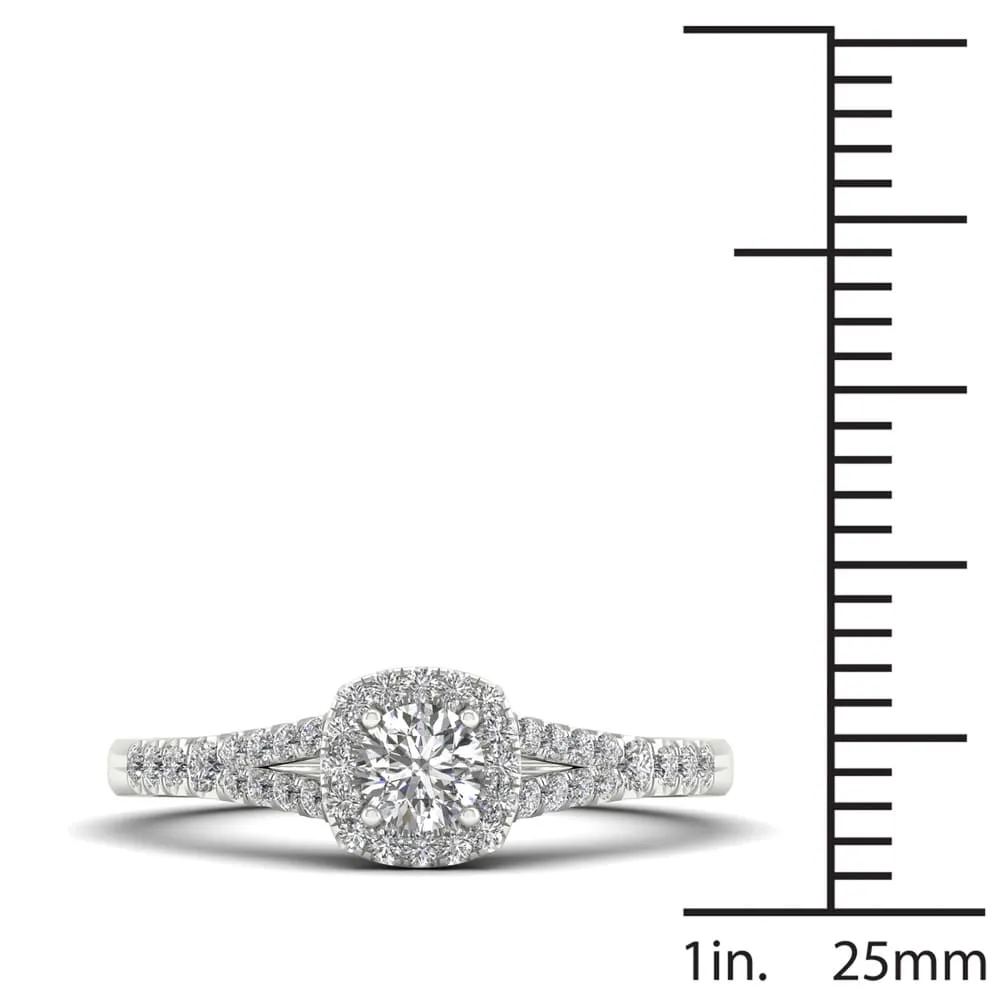 De Couer 1/2ct TDW Diamond Halo Ring - White sold by Zulily product image thumbnail 4