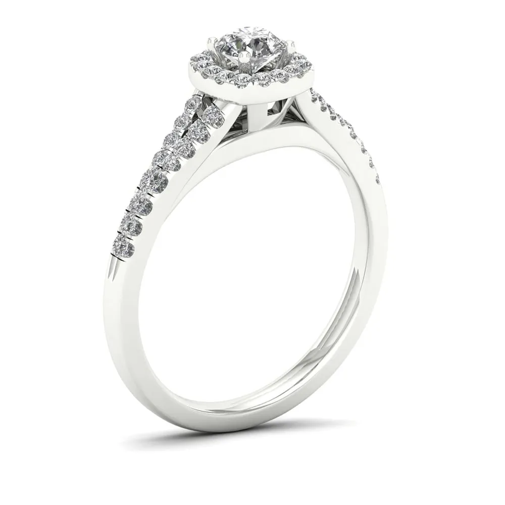De Couer 1/2ct TDW Diamond Halo Ring - White sold by Zulily product image thumbnail 2