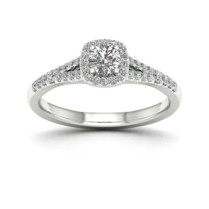 De Couer 1/2ct TDW Diamond Halo Ring - White sold by Zulily