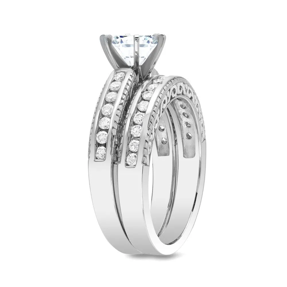 Auriya Vintage 1 1/2ctw Certified Diamond Engagement Ring Set 14k Gold sold by Zulily product image thumbnail 3