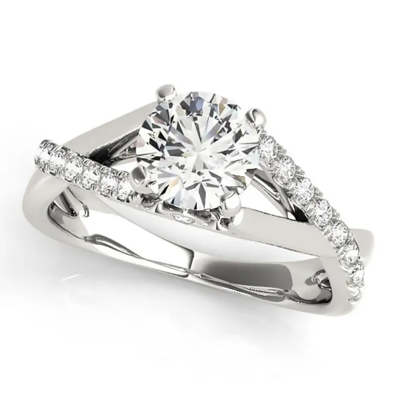 Moissanite by Auriya 2ctw and Diamond Engagement Ring 1/4ctw 14k Gold sold by Zulily
